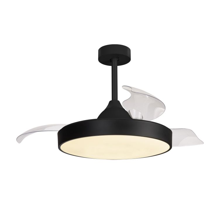 Стельовий вентилятор з LED-освітленням MANTRA ALASKA (Black)1